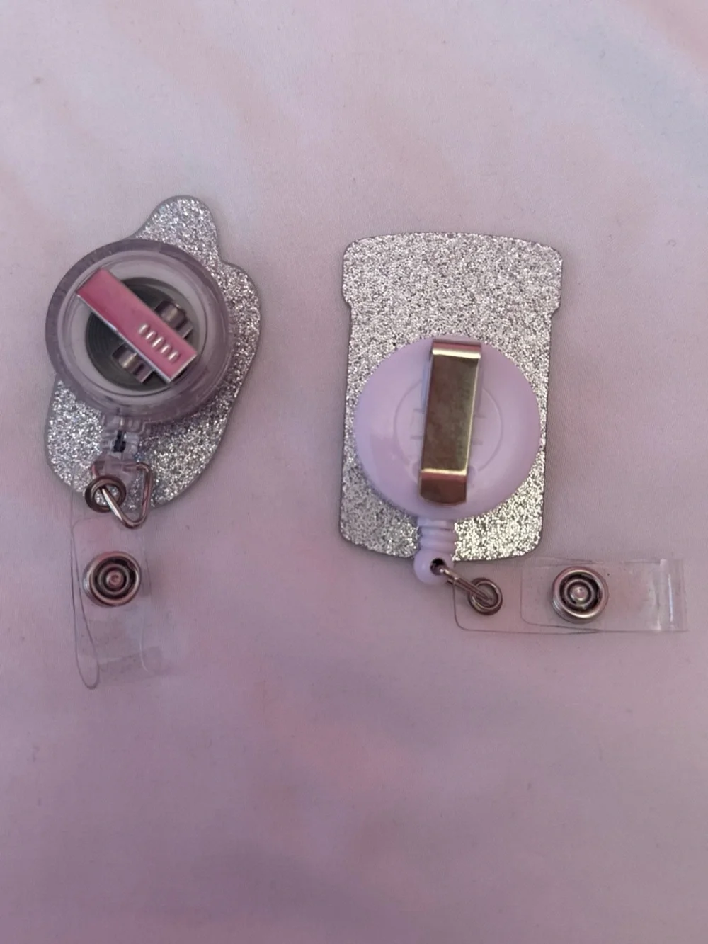 Amazon Pink Glitter Iced Coffee Princess & Chill Pills Badge Reel Duo